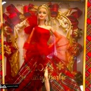 NIB 2024 Blonde Holiday Barbie Mattel